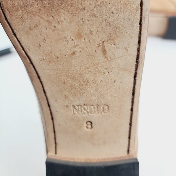 Nisolo Men\'s Tan James Leather Lace Up Almond Toe Oxford Shoes Size 8 main image 4